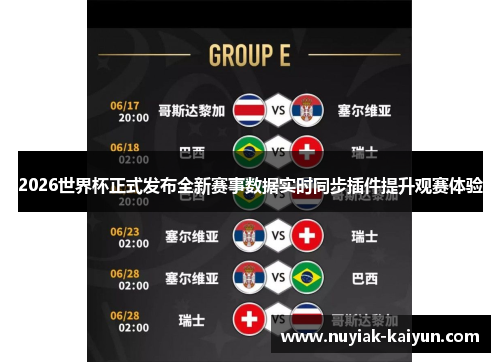 2026世界杯正式发布全新赛事数据实时同步插件提升观赛体验 2026世界杯正式发布全新赛事数据实时同步插件提升观赛体验